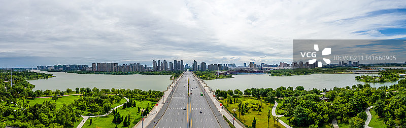 中国河南开封西湖城市风光图片素材