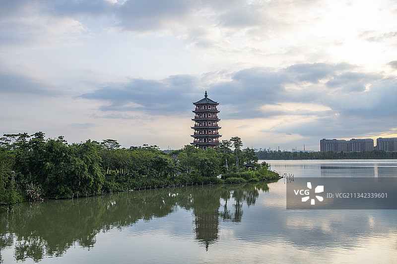 广东东莞华阳湖湿地公园风光图片素材