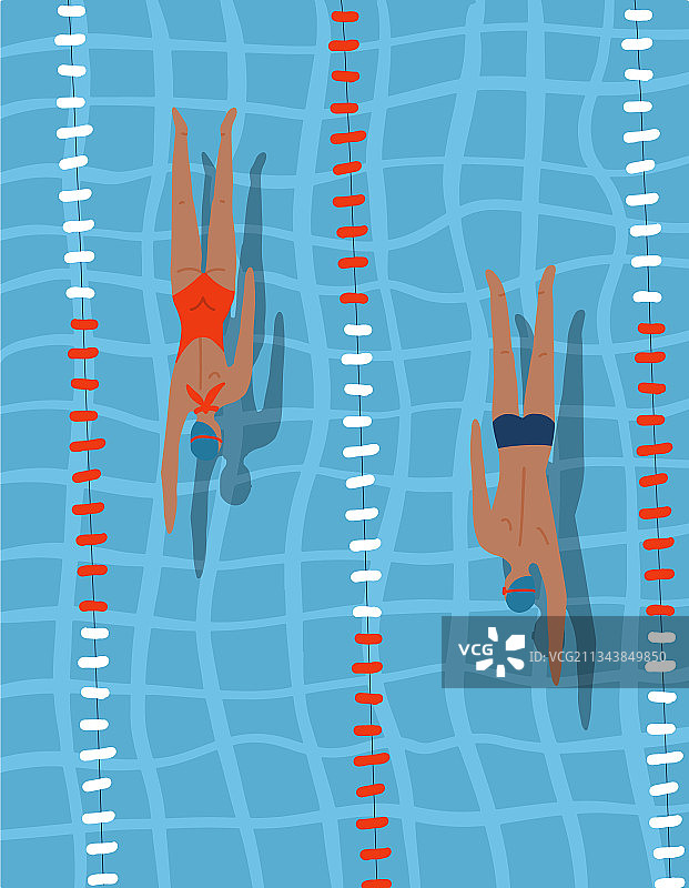 游泳比赛-人们在体育比赛中游泳图片素材