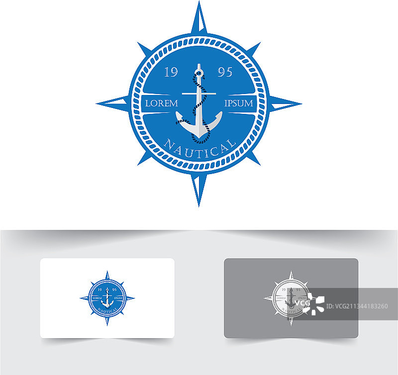 航海标志徽章设计模板圆图片素材