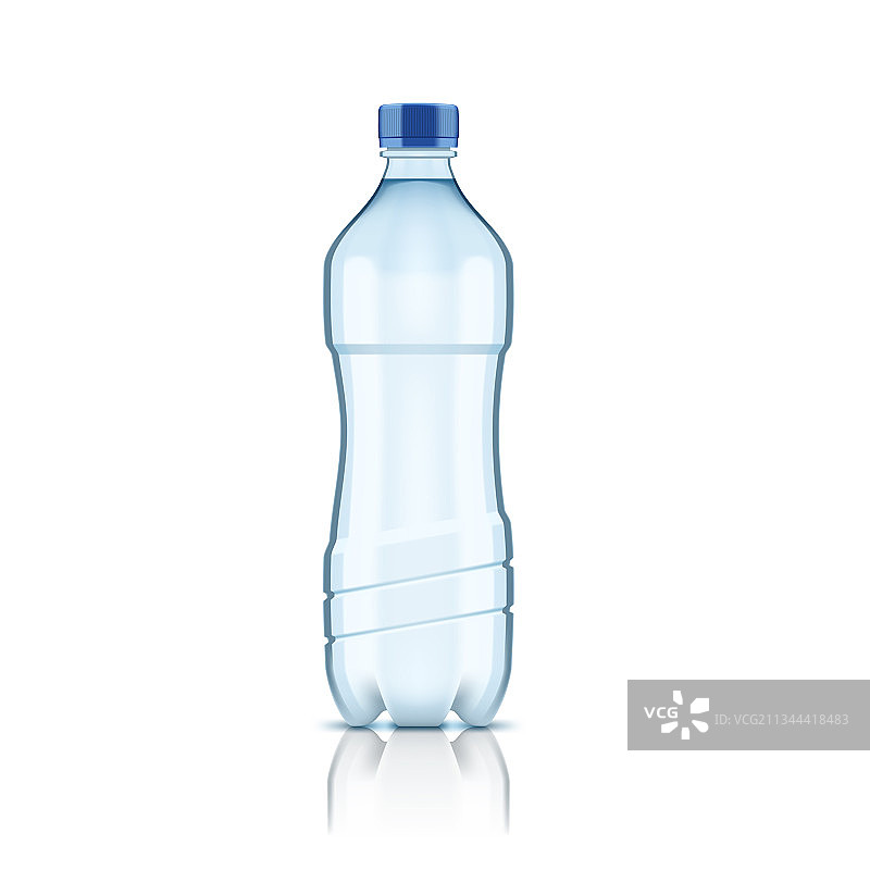 3d塑料透明水瓶没有标签图片素材