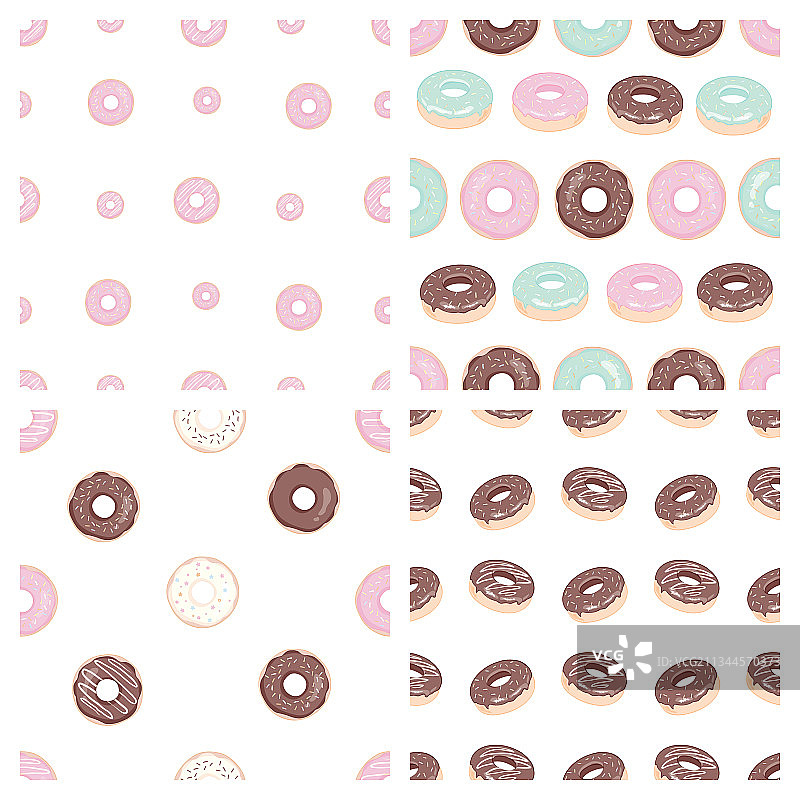 甜甜圈无缝图案一个粉红色的甜甜圈图片素材