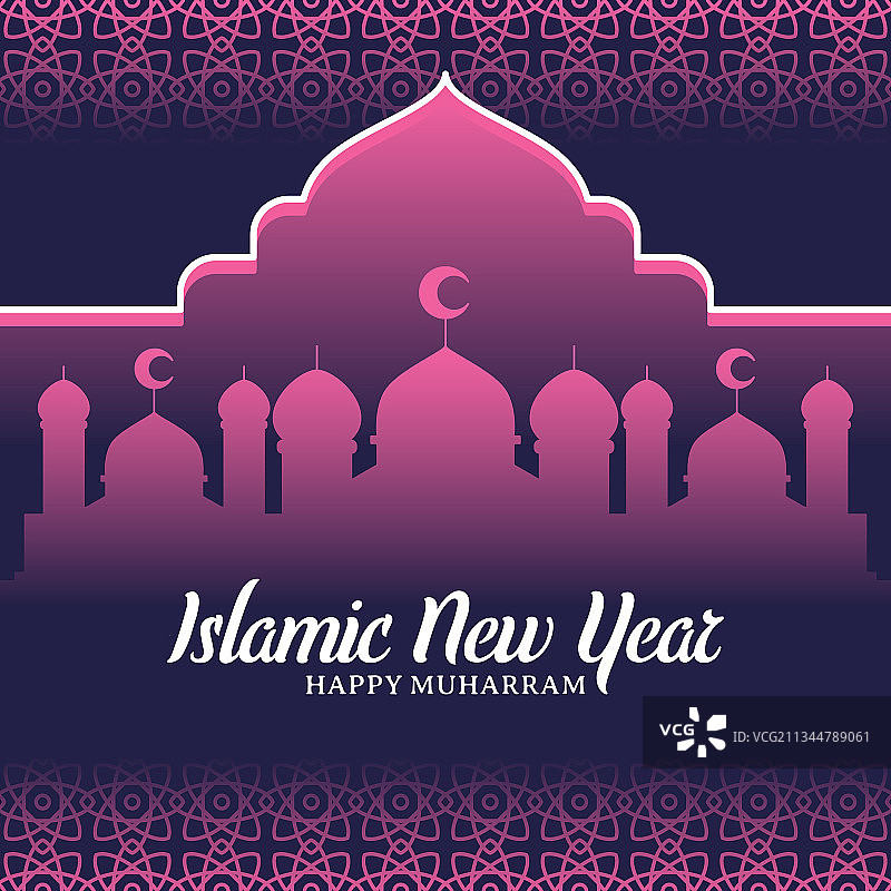 伊斯兰新年快乐背景图片素材