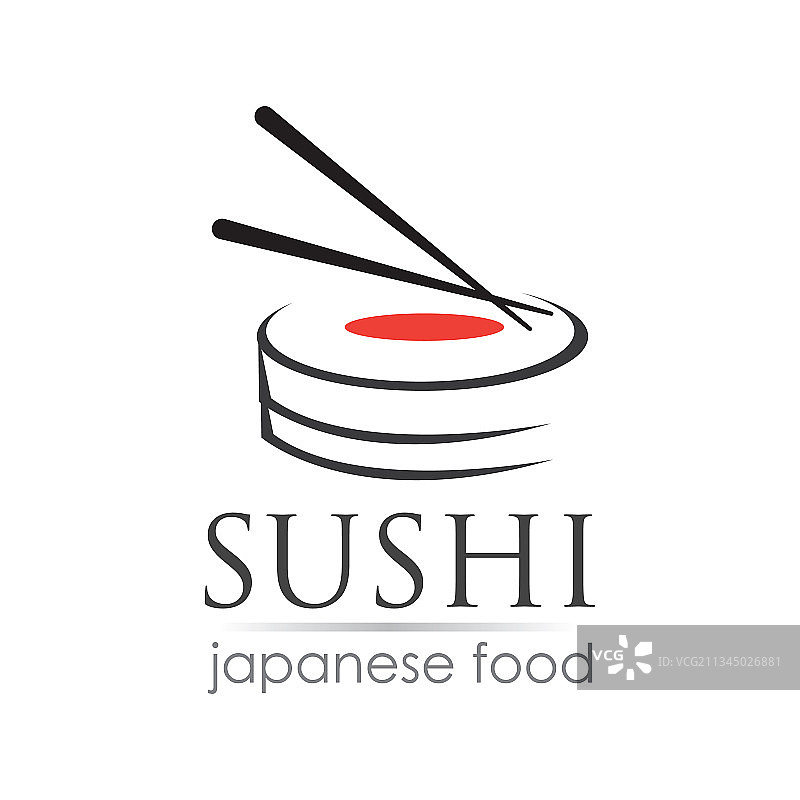 寿司标志模板为日本美食咖啡馆图片素材