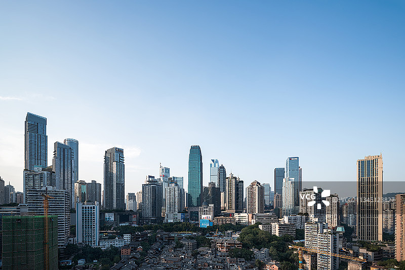 重庆市渝中区十八梯著名景点改造过程图片素材