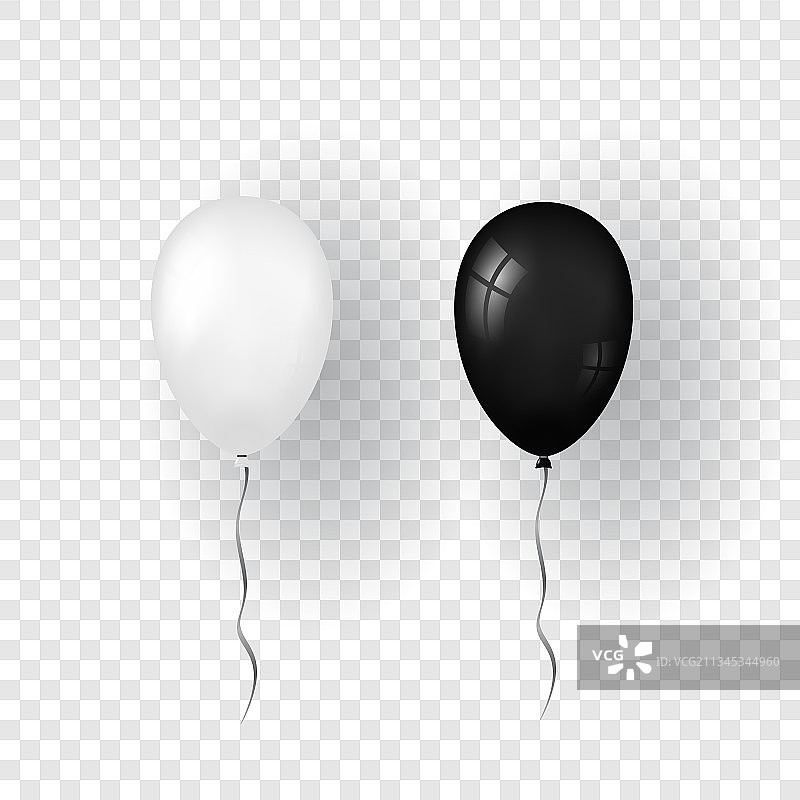 气球3d图标设置隔离在白色透明图片素材