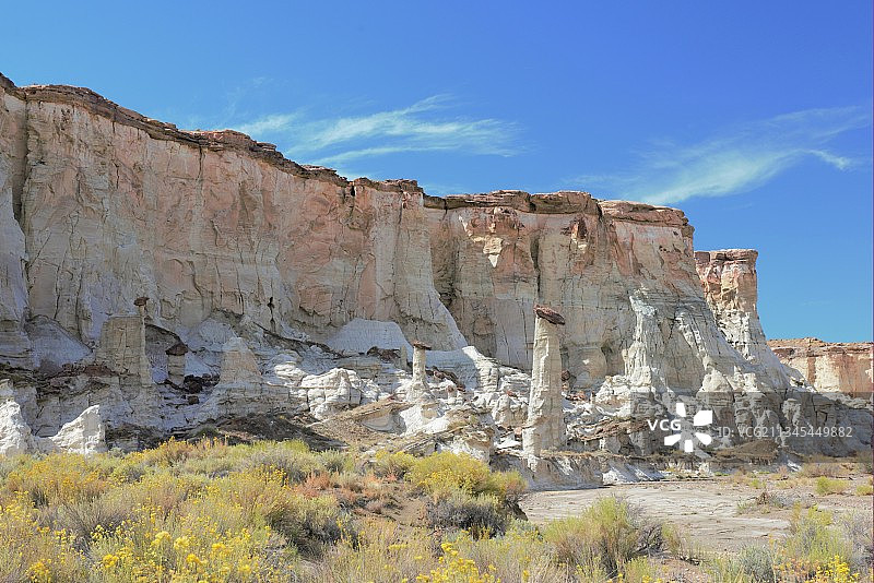 美国亚利桑那州Wahweap，天空下的岩层图片素材