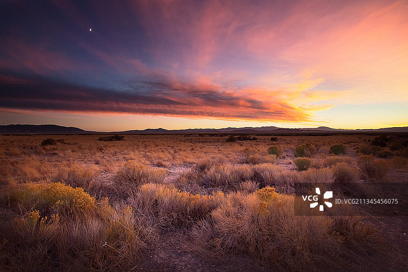 美国犹他州日落时天空的风景图片素材