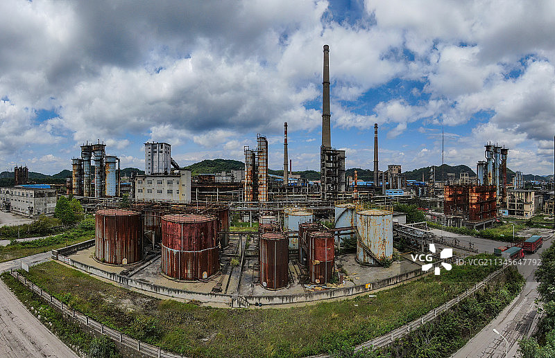 贵阳煤气厂，曾经让人引以为荣的烟囱年代过去了图片素材