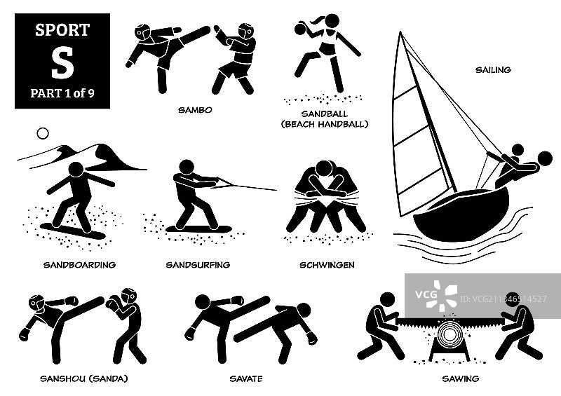 运动游戏字母表的图标象形图桑波图片素材