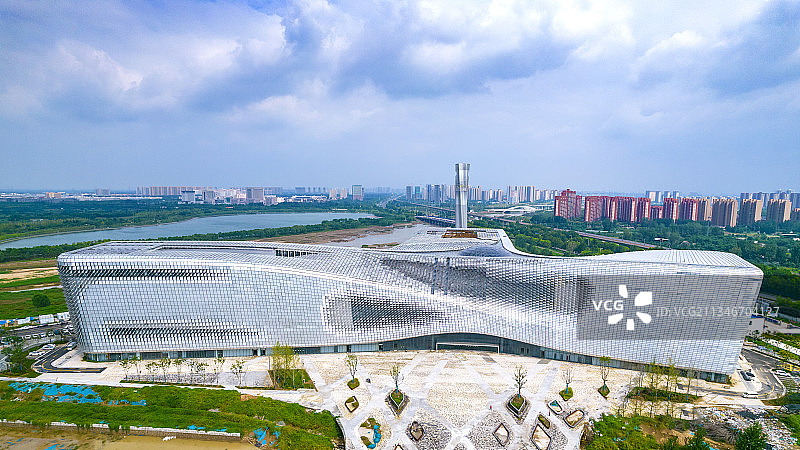 建设中的河南省郑州市新科技馆图片素材