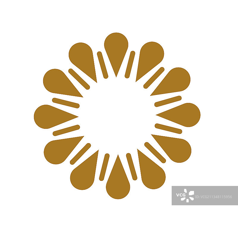 金色向日葵图标logo图片素材