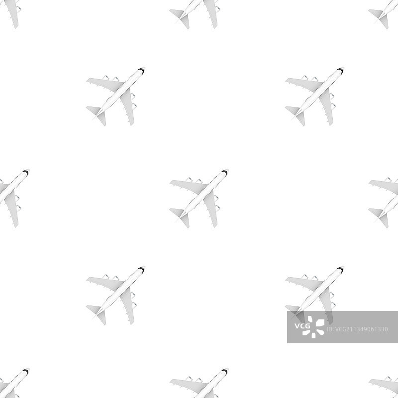 白色背景上的白色飞机图案图片素材