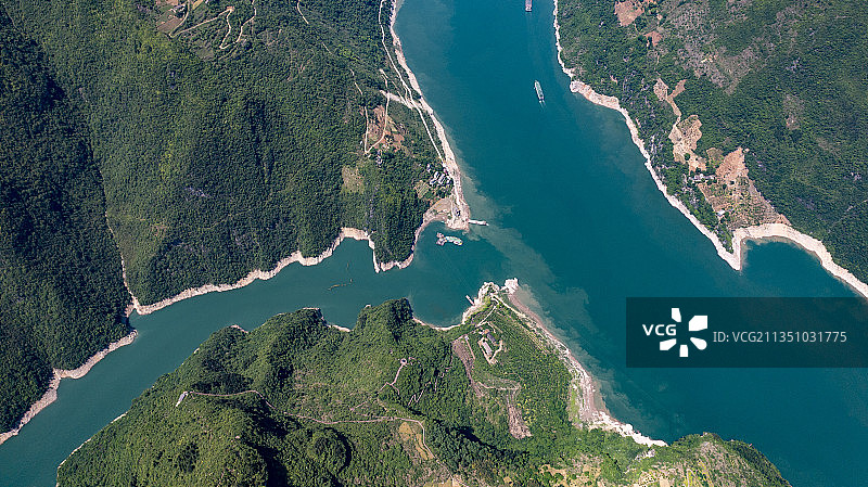 湖北巴东大面山长江巫峡口图片素材
