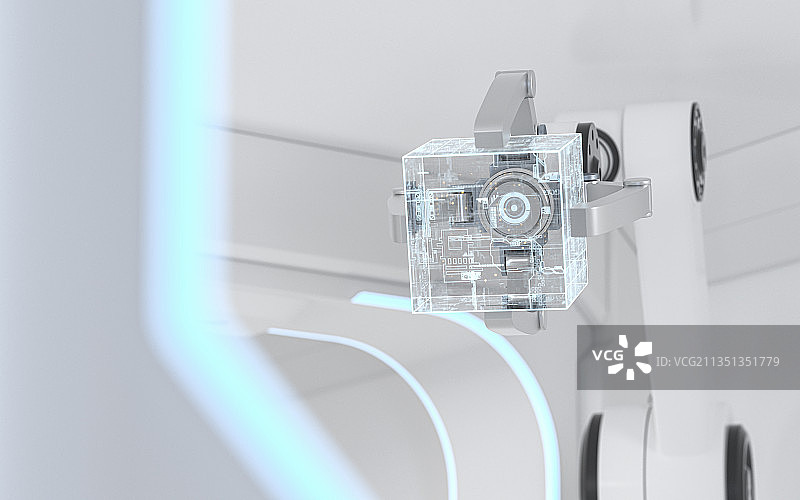 科技感机械臂 3D渲染图片素材