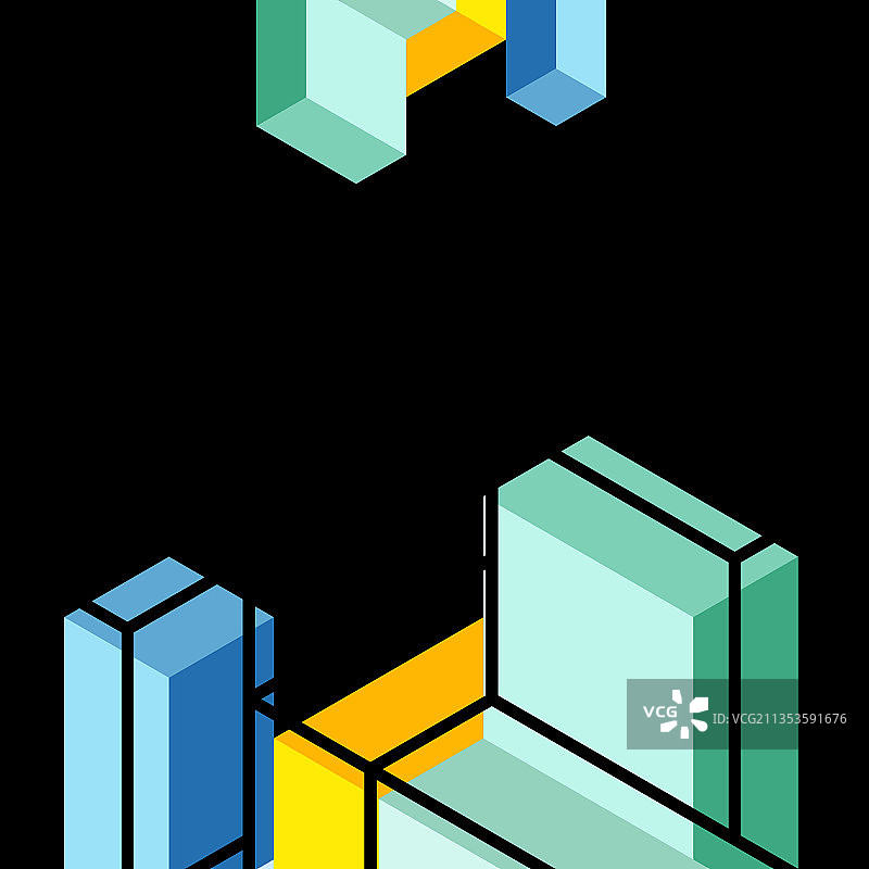 抽象背景三维立方体和立方体元素图片素材