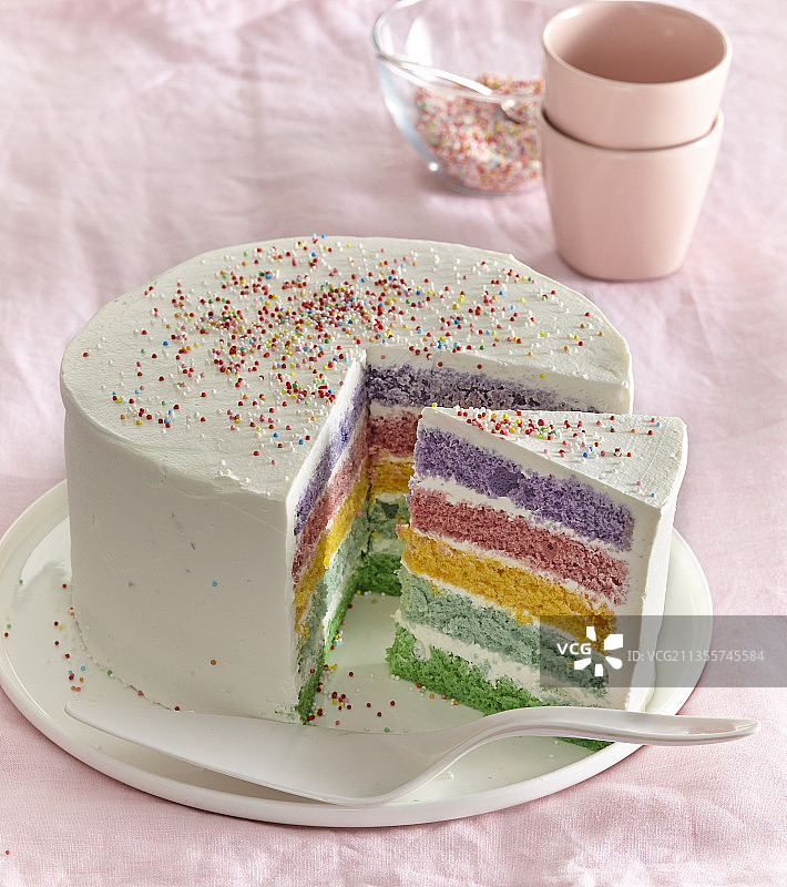 彩虹蛋糕图片素材