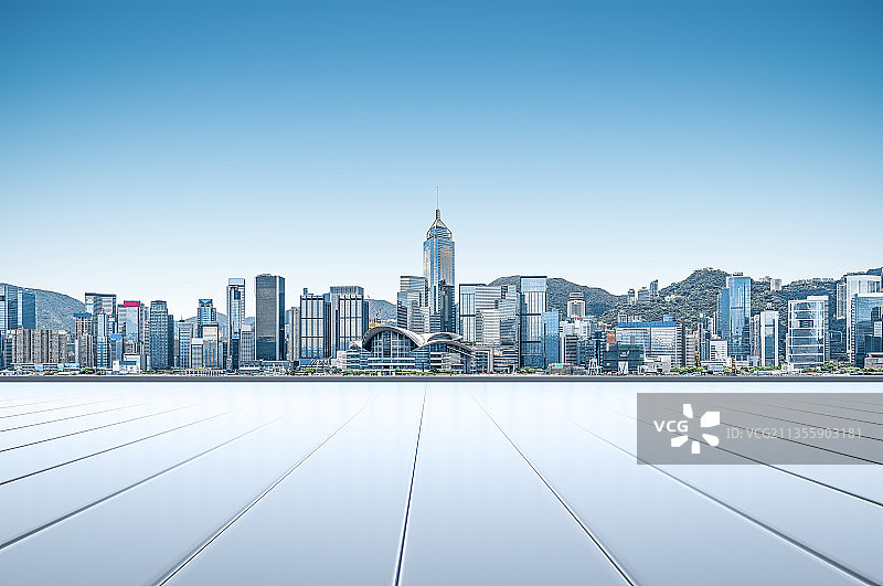 香港城市建筑地板广场背景图片素材