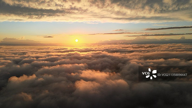 日落时的云景，中国图片素材