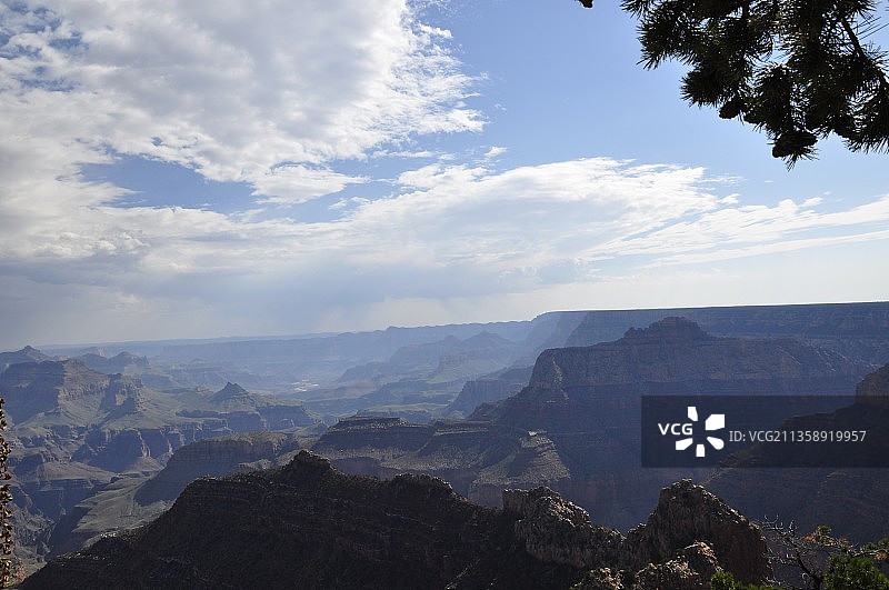 风景如画的山对天空，公园国家大峡谷，亚利桑那州，美国，美国图片素材