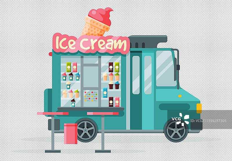 冰淇淋餐车图片素材
