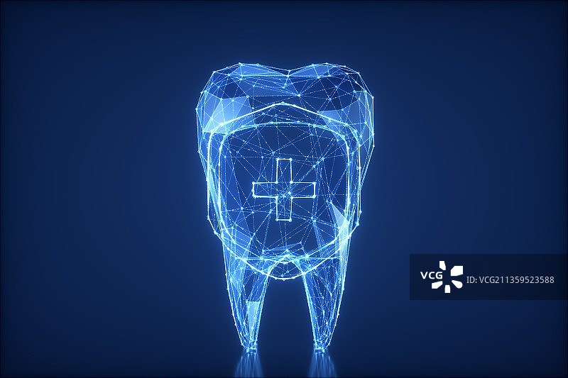 3D渲染的牙齿概念图图片素材