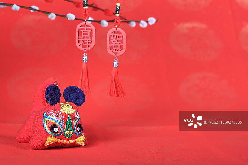 虎年春节传统装饰静物图片素材