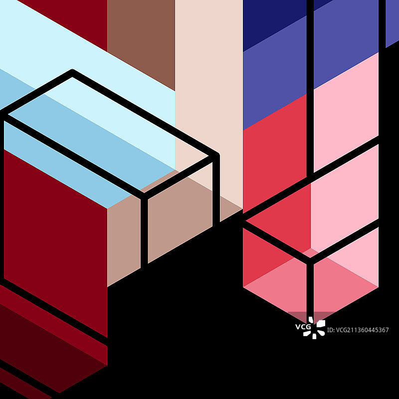 抽象背景三维立方体立方体元素和图片素材