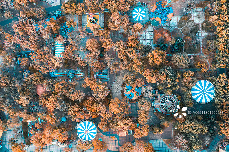 中国黑龙江省哈尔滨市文化公园航拍图片素材