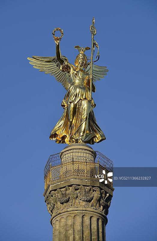 胜利柱，伟大的明星，Tiergarten，米特，柏林，德国，欧洲图片素材