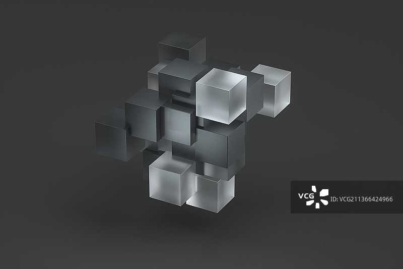 抽象科技概念的立方体图片素材