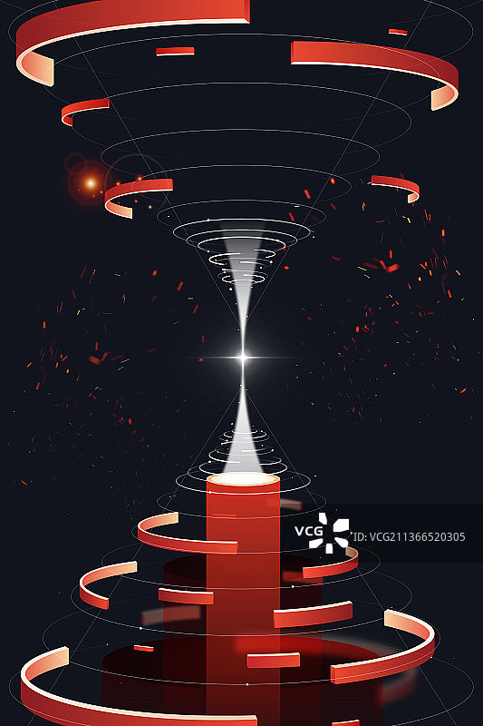 黑红2.5D未来城市科技海报图片素材