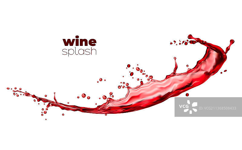 单独漩涡红酒和果汁波浪飞溅图片素材