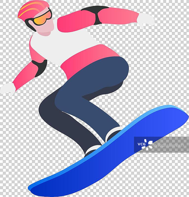 单板滑雪运动人物动作图片素材