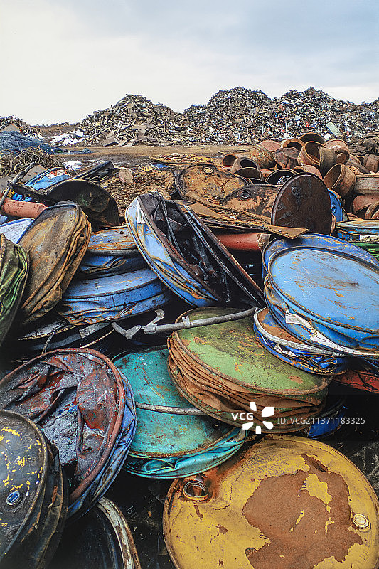 商业码头的废金属工厂图片素材