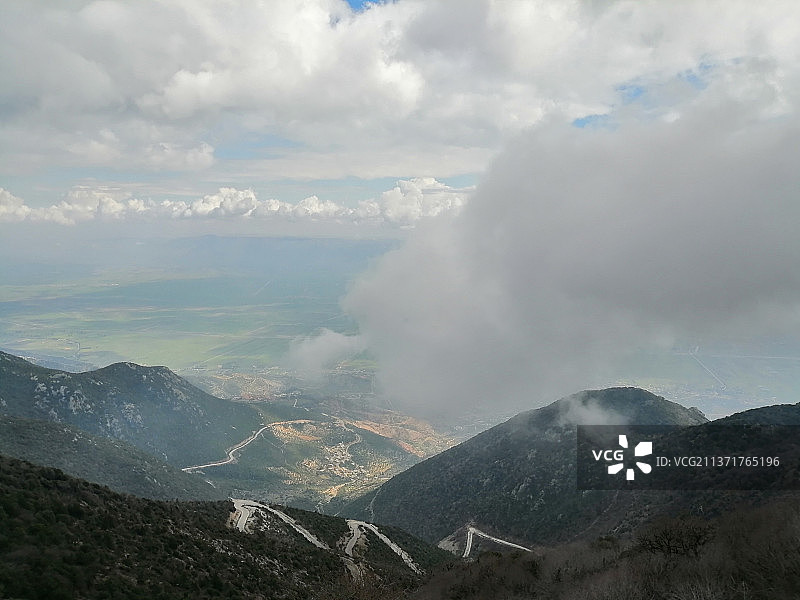 叙利亚哈法的空中景观图片素材