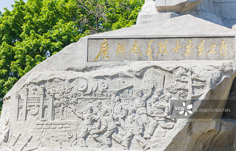 广州烈士陵园清明假期拜祭图片素材