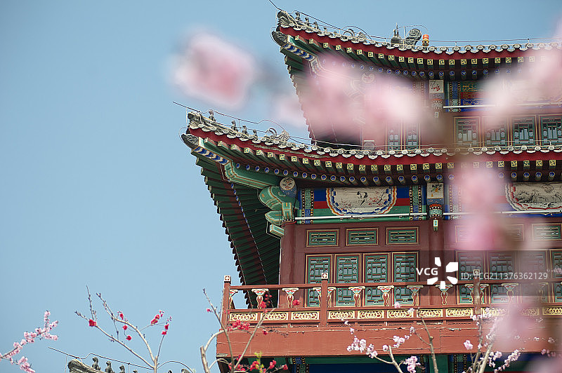 中国寺庙阁楼特写图片素材