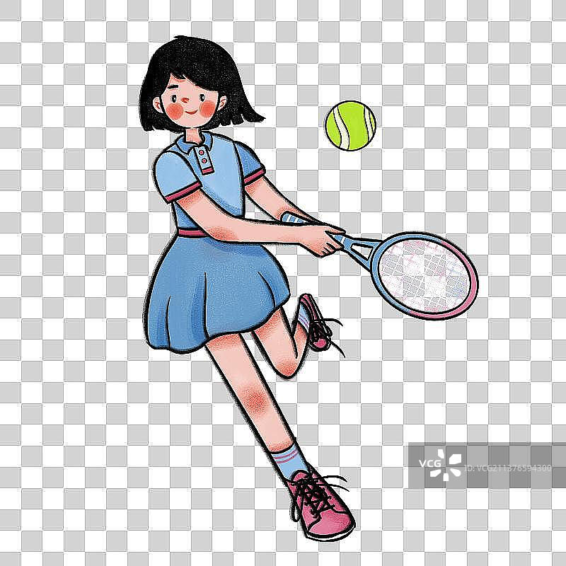 年轻的女性网球运动员图片素材