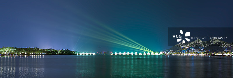广济桥灯光秀图片素材