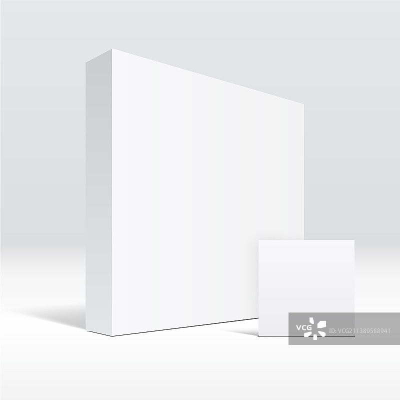 3d空白包装盒和信封图片素材