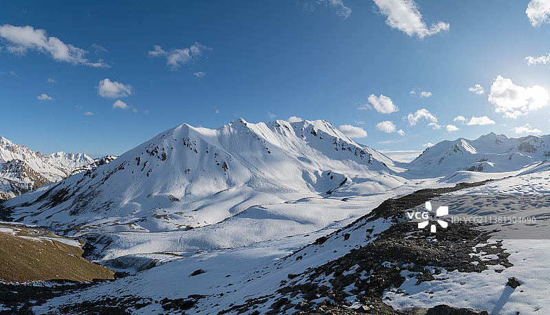 新疆美丽风光独库公路雪山胜景壁纸美图图片素材