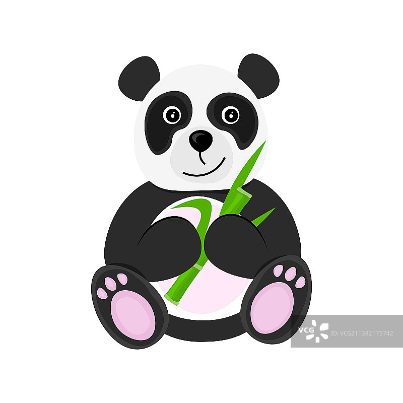熊猫正在吃竹子图片素材