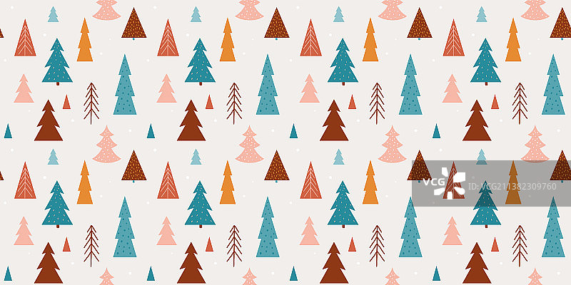 冬季圣诞无缝图案设计波西米亚图片素材