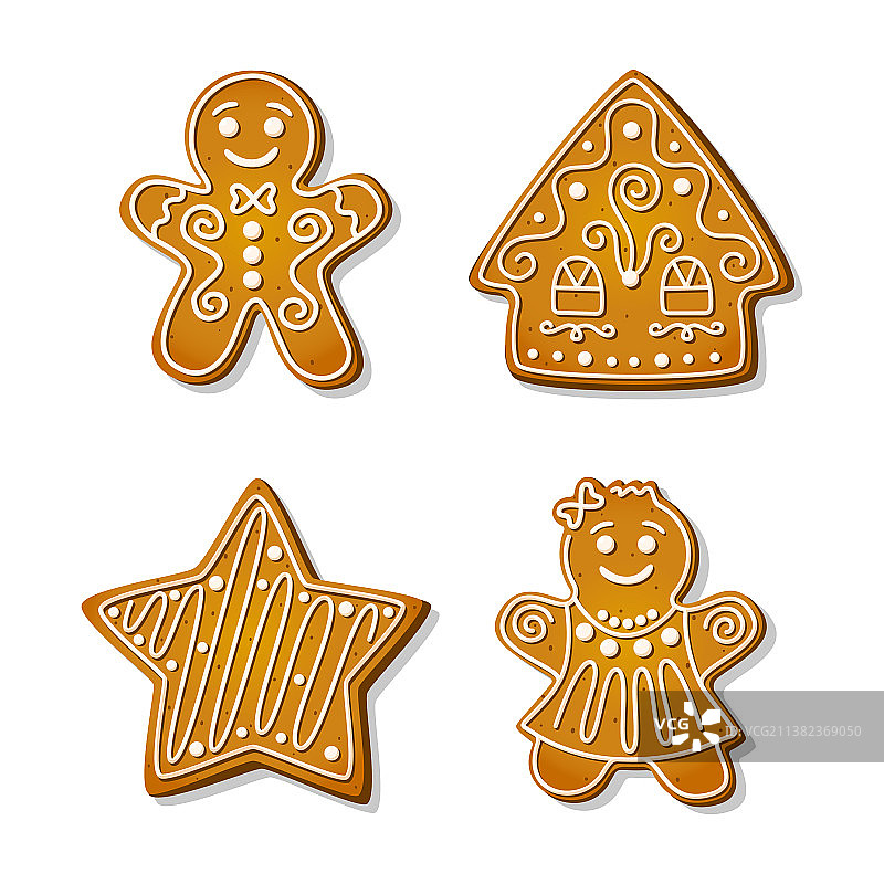 圣诞姜饼饼干节日饼干图片素材