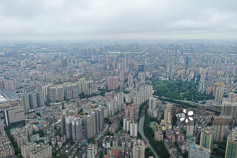 广州珠江两岸河流广州塔珠江新城全景汽车广告背景股市图片素材
