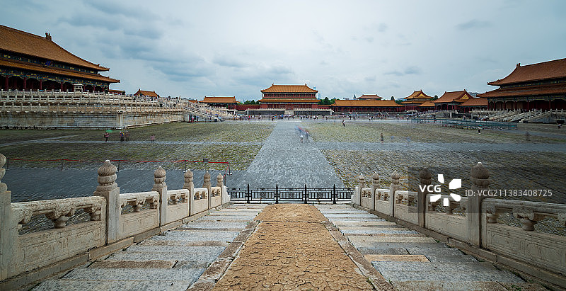 北京故宫是中国明清两代的皇家宫殿,旧称紫禁城,位于北京中轴线的中心.北京故宫以三大殿为中心图片素材