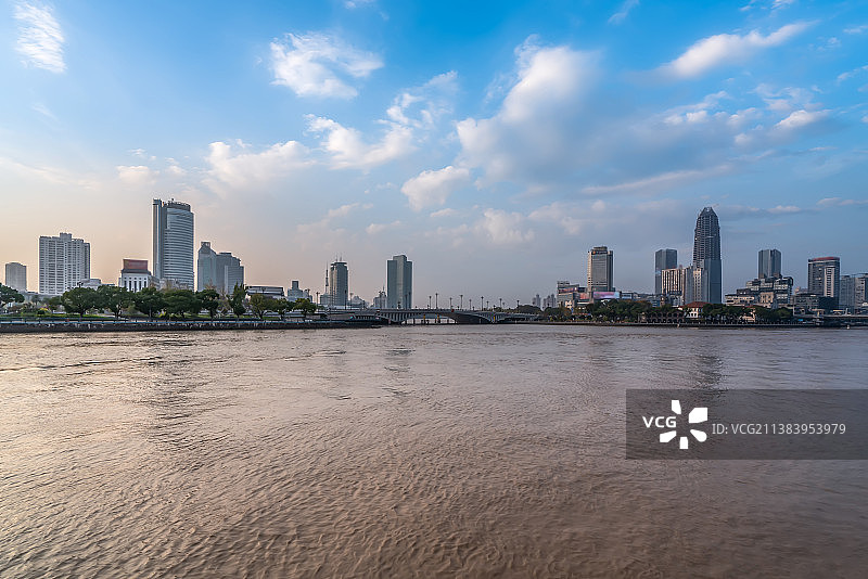 宁波老城三江口城市景观街景图片素材