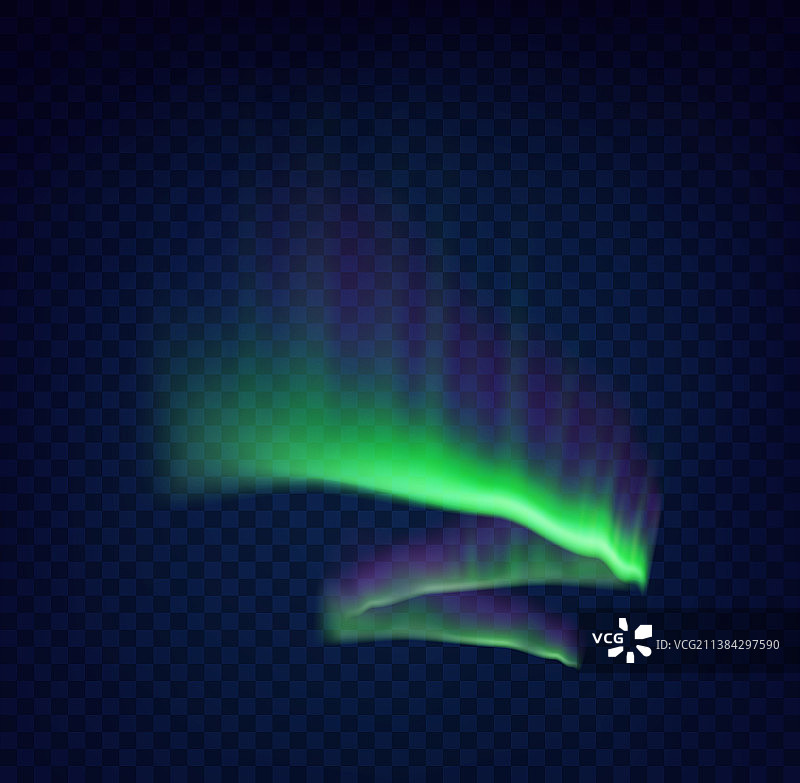 绿色的北极光发出北极极光图片素材