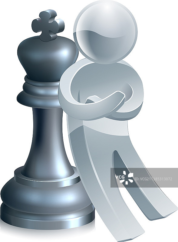 银国际象棋的人图片素材